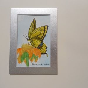 Tiger Swallowtail Butterfly Original Watercolor Painting
